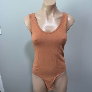 Rachel Roy Bodysuit Orange Brown Rust XS